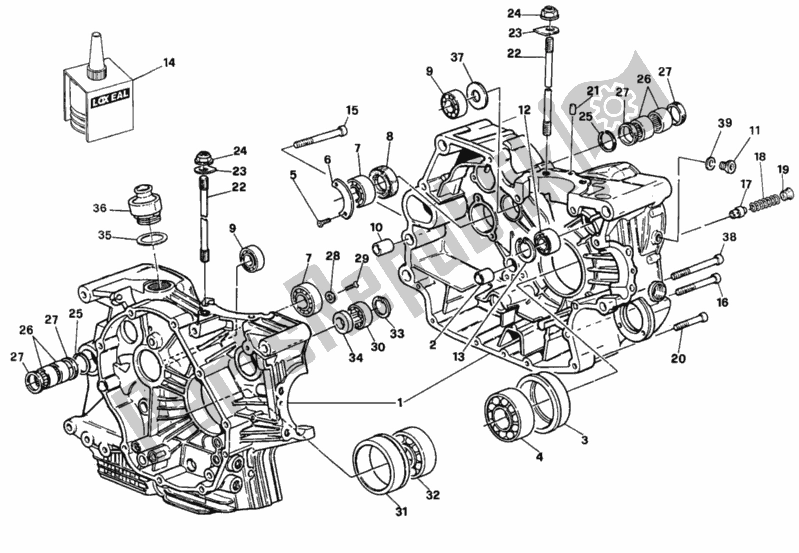 Todas as partes de Bloco Do Motor do Ducati Supersport 900 SS 1992